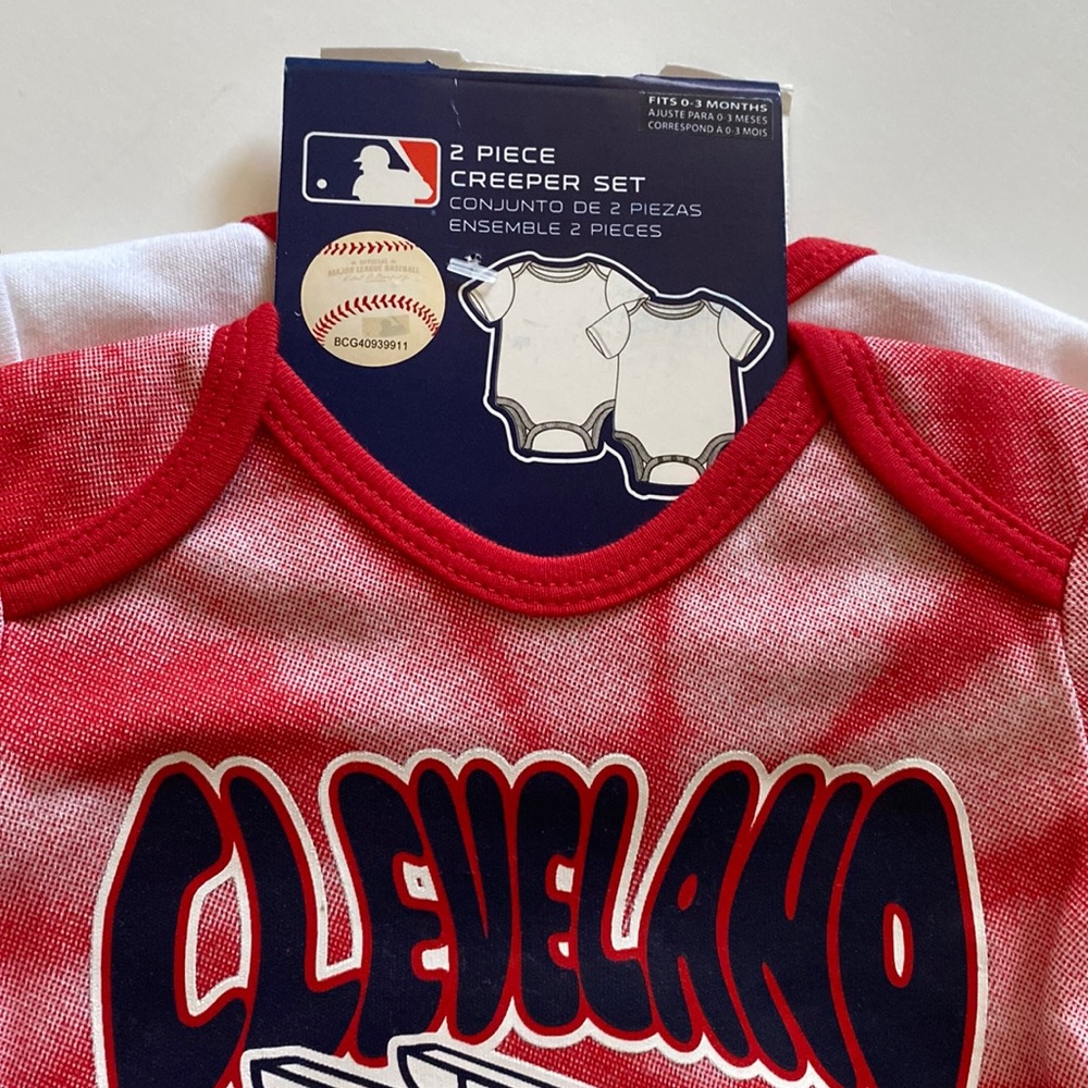 NWT, MBL,Cleveland Guardians ,2 piece creeper set